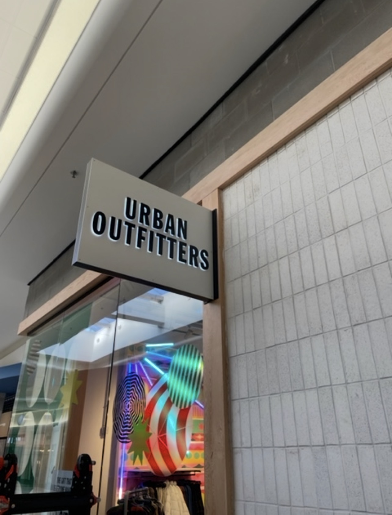 Urban Outfitters interior sign