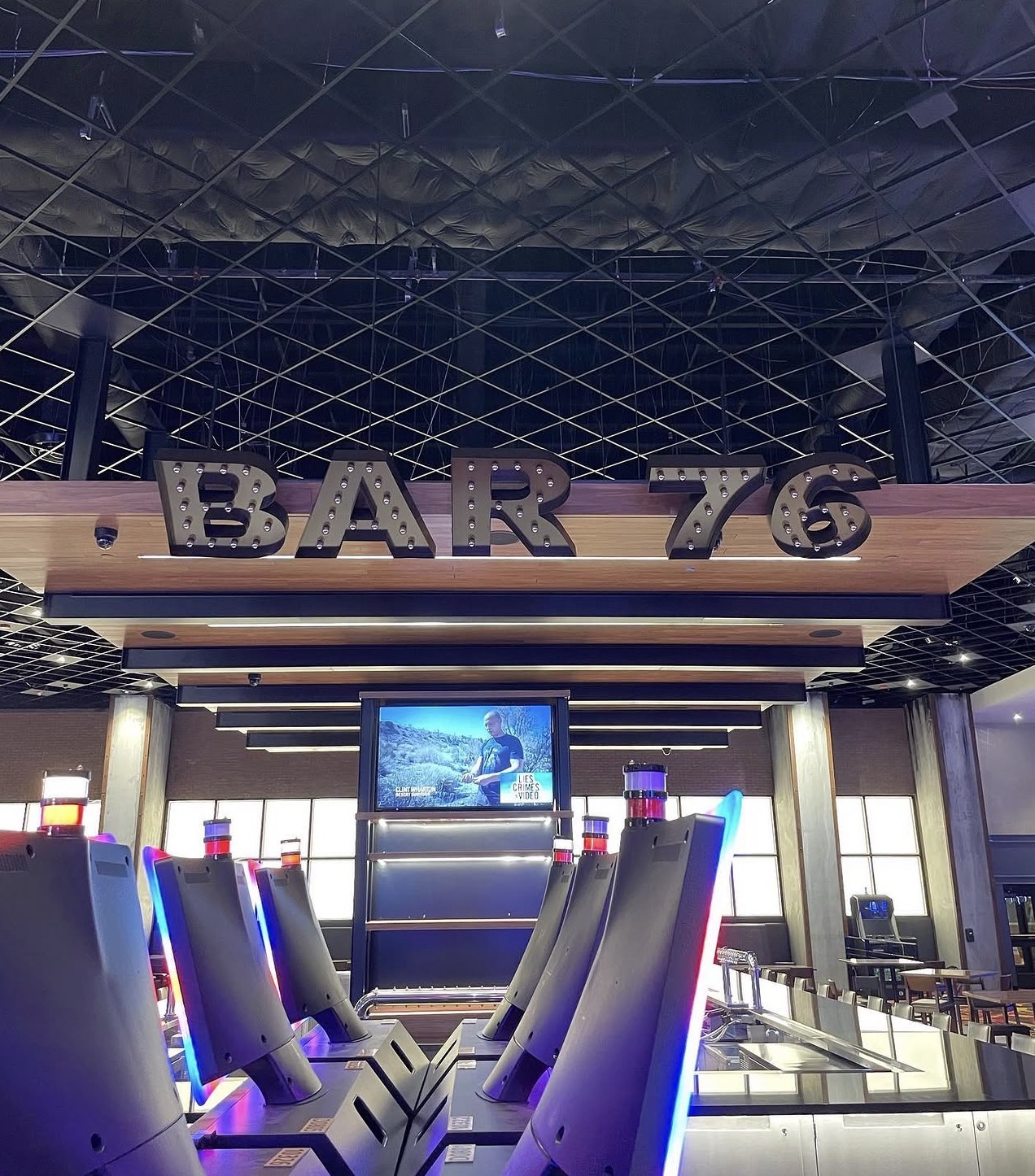 Bar 76 interior sign